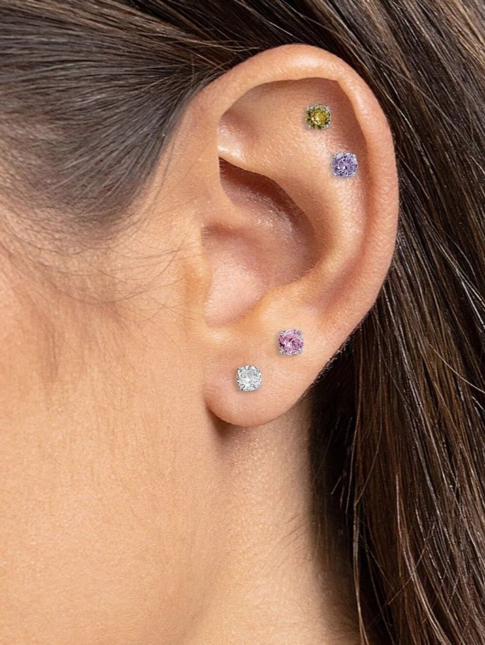 PRIMROSE cubic zirconia stud earring set